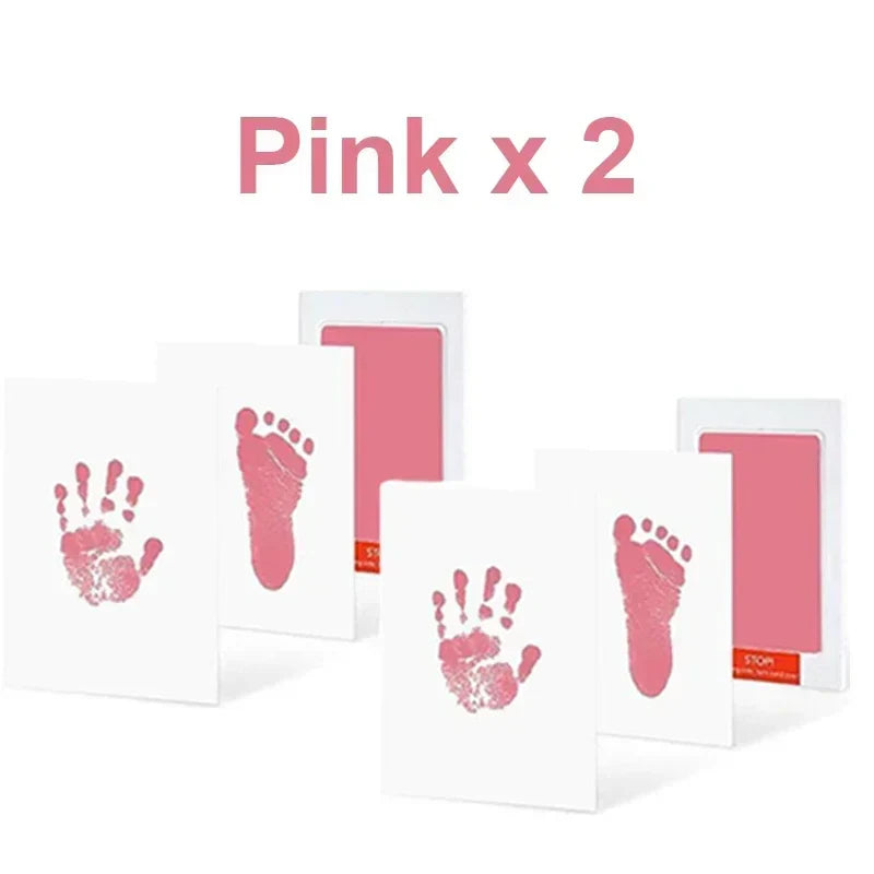 Baby Handprint & Footprint Ink Pad Kit — No-Touch Non-Toxic Inkless Stamp for Newborns, Pets & Keepsakes