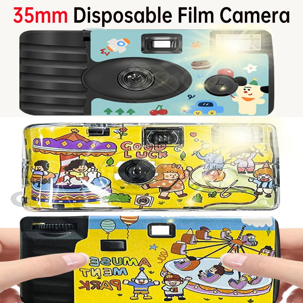 35mm Disposable Film Camera with Flash – ISO 400 Single-Use Half-Frame Camera for Weddings, Travel & Parties
