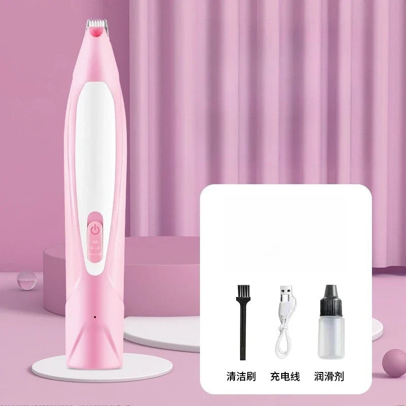 Cordless Dog Grooming Clippers — 18mm (0.71 in) Wide Blade, LED Light & LCD Display, Low-Noise Rechargeable Pet Paw Trimmer