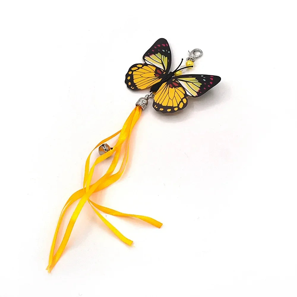 Interactive Cat Feather Toy Refill Kit – Feather Birds, Faux Worm & Foam Ball with Bell for Kittens