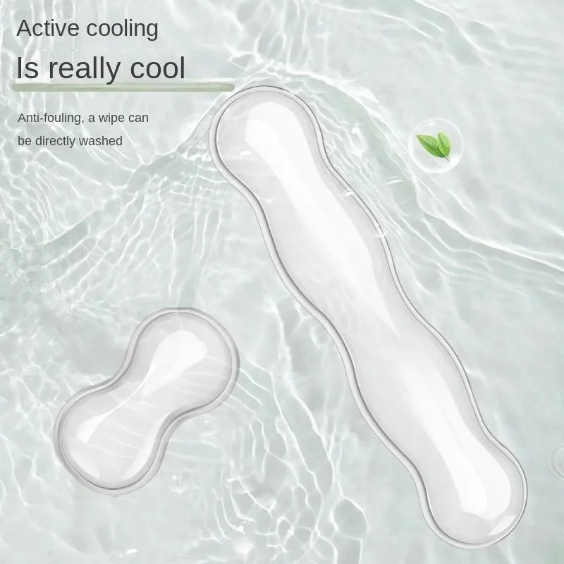 Transparent Anti-Slip Rubber Mouse Pad with Ergonomic Wrist Rest - Desk & Gaming