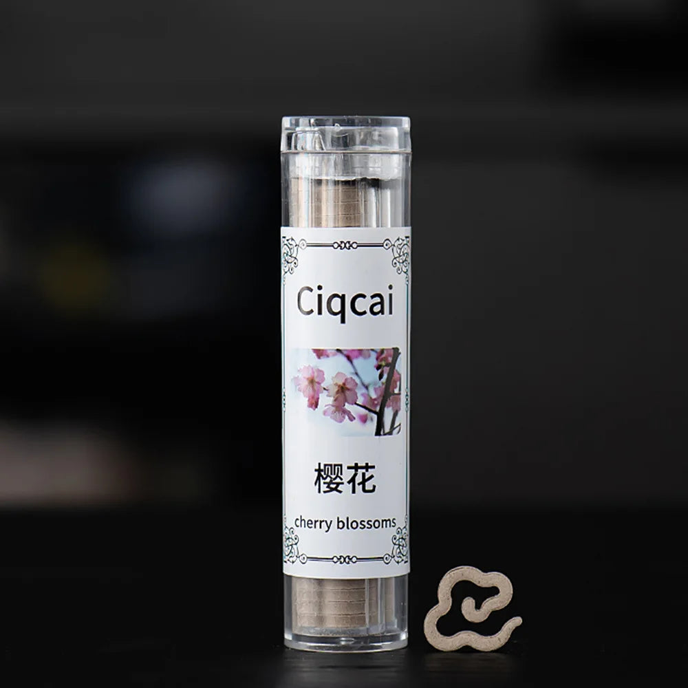 Shaped Mini Incense 42-Pack Tube, Jasmine Lavender Sandalwood Aromatherapy for Yoga & Meditation