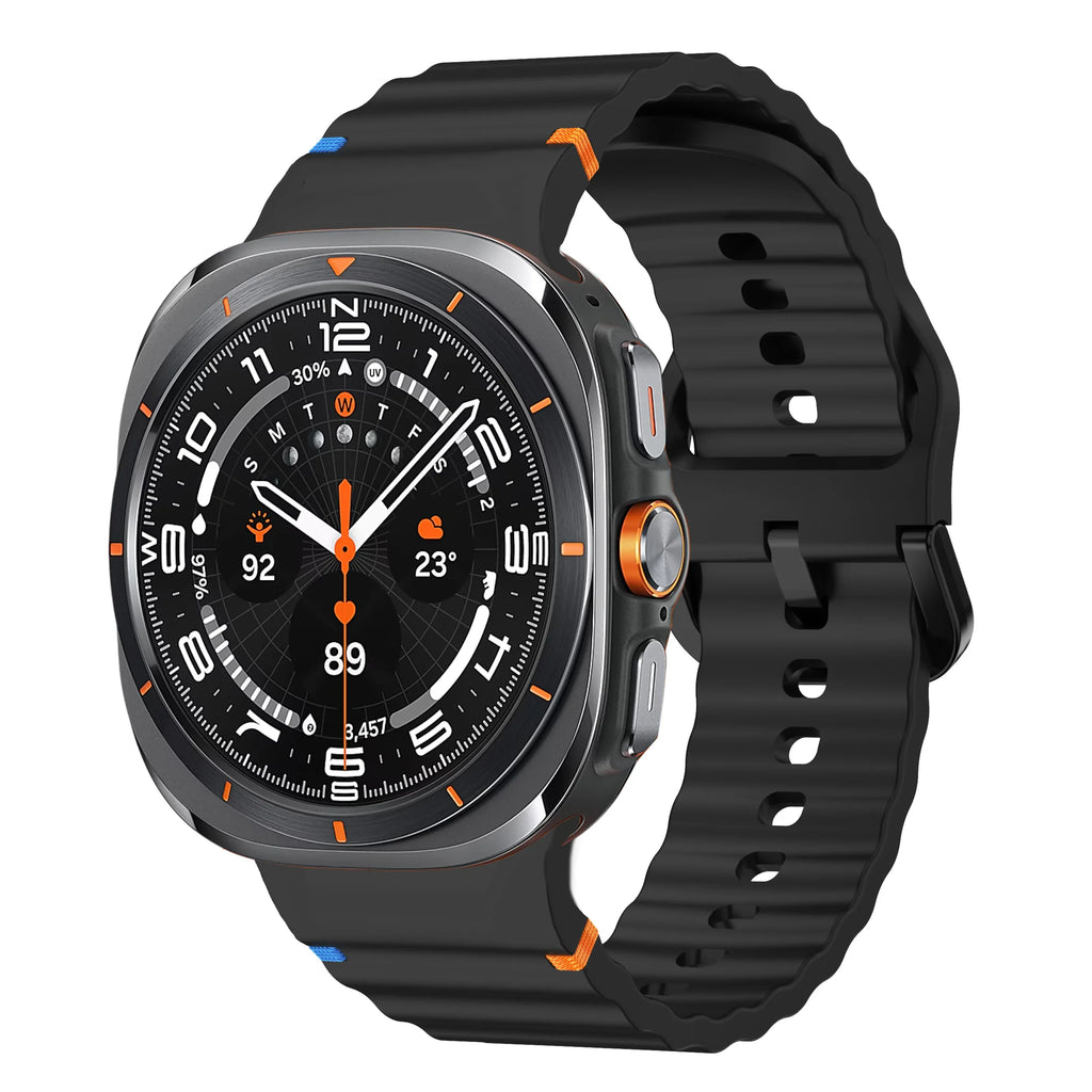 Original Strap for Samsung Galaxy Watch ultra strap 47mm Silicone Bracelet Galaxy Watch 5 pro/4/6 Classic/7 44mm 40mm 43 46 band