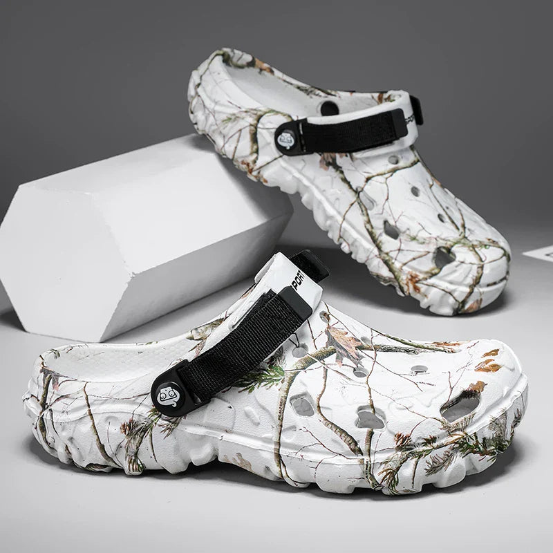 Men's Lightweight EVA Clog Sandals Non-Slip Slip-On Slides with Adjustable Buckle for Home & Garden