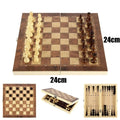 3-in-1 Travel Board Game Set – Chess, Checkers & Backgammon with Dice