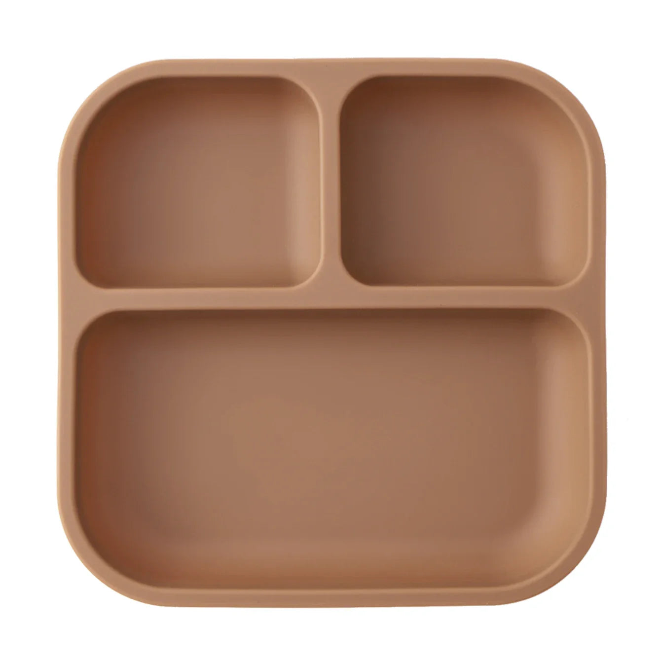 BPA-Free Silicone Suction Divided Baby Plate, Leakproof Toddler Meal Tray, Easy-Clean Kids Dinnerware