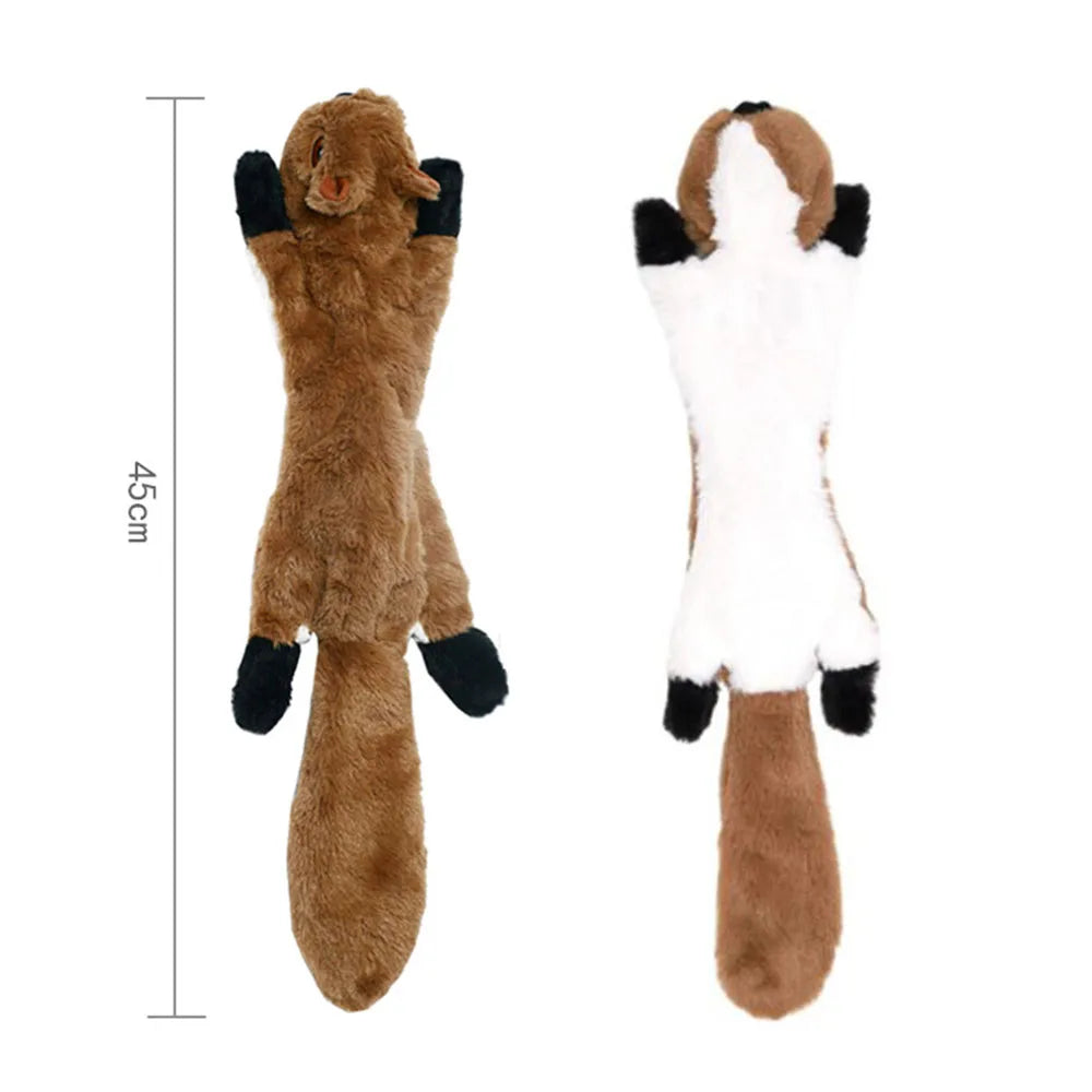 No-Stuffing Squeaky Dog Toy - Durable Simulated Animal Plush with Crinkle and Chew-Resistant Design