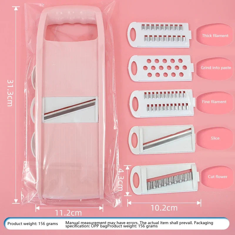 5-in-1 Multi-Function Vegetable Chopper — Mandoline Slicer, Veggie Dicer & Onion Cutter