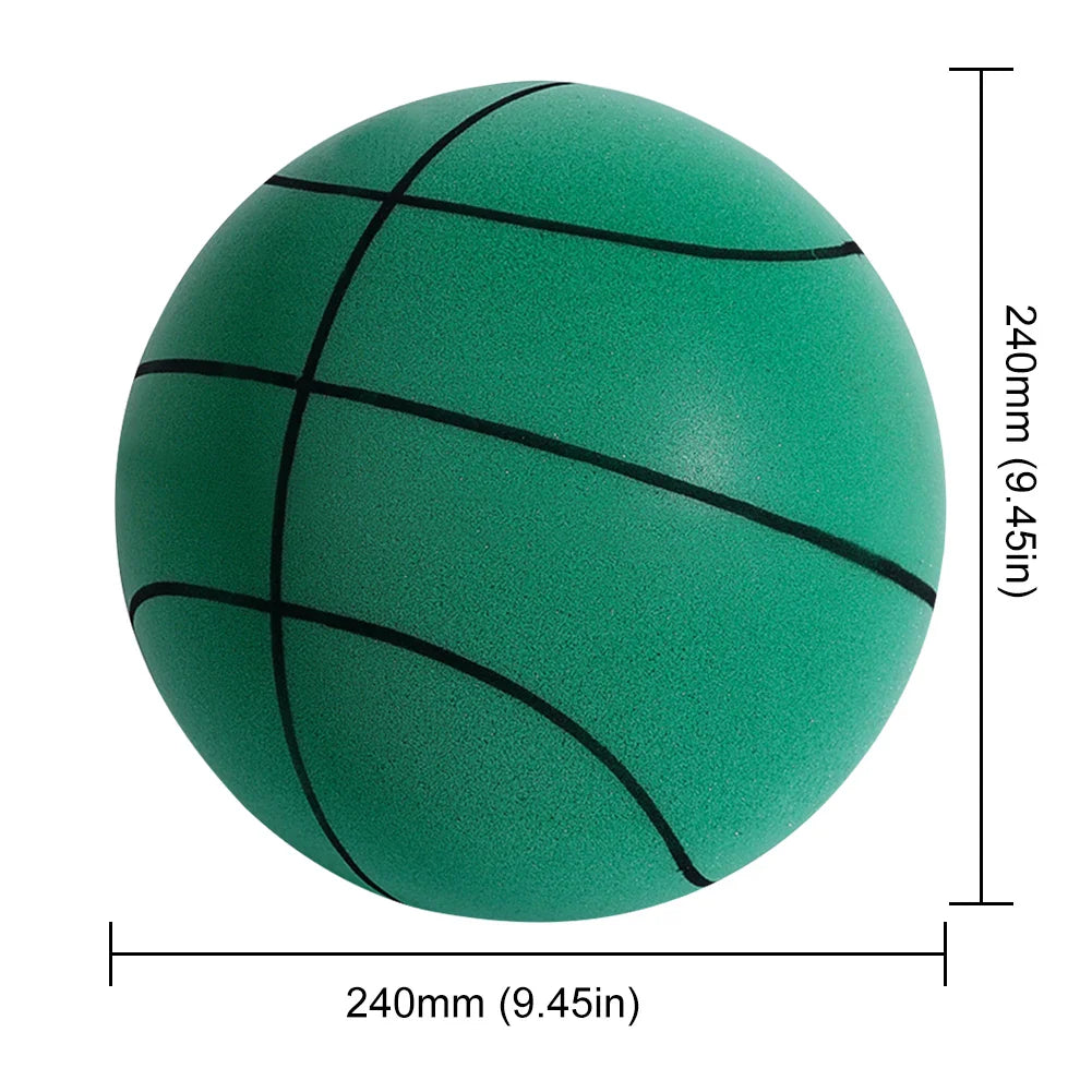Kids Silent Foam Basketball - Indoor Squeezable Bounce Ball (No.3 / No.5 / No.7, 7–9.5 in | 18–24 cm)