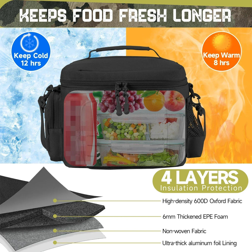 13L (3.4 Gal) Tactical Insulated Cooler Bag – Heavy-Duty Picnic Lunch Backpack for Camping & Outdoor