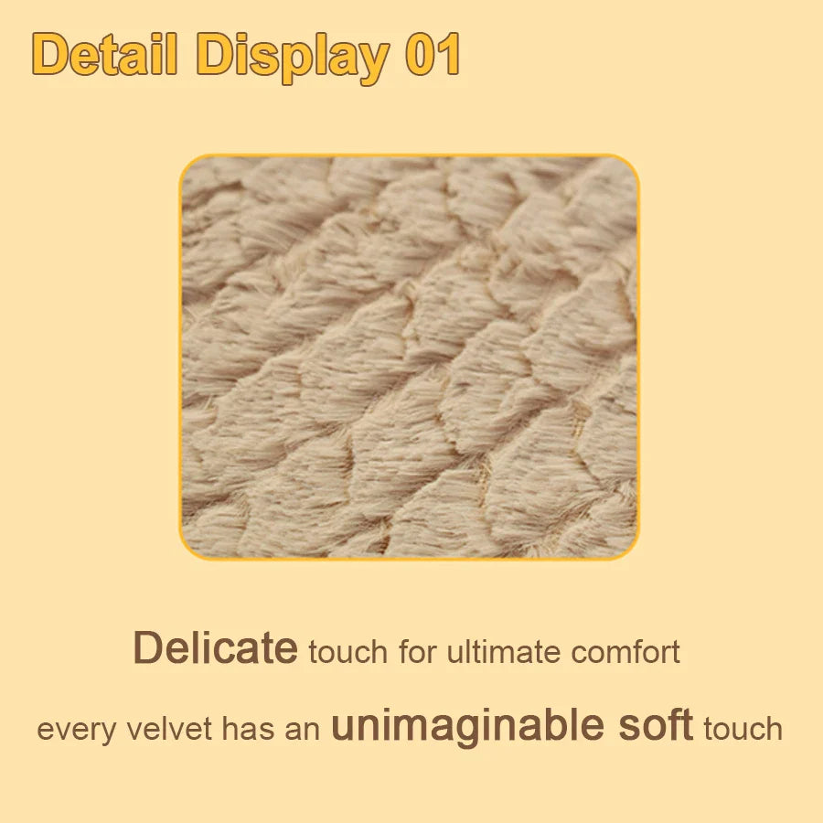 Short Plush Removable Washable Pet Bed - High Elasticity Non-Collapse Cushion for Small and Medium Dogs and Cats
