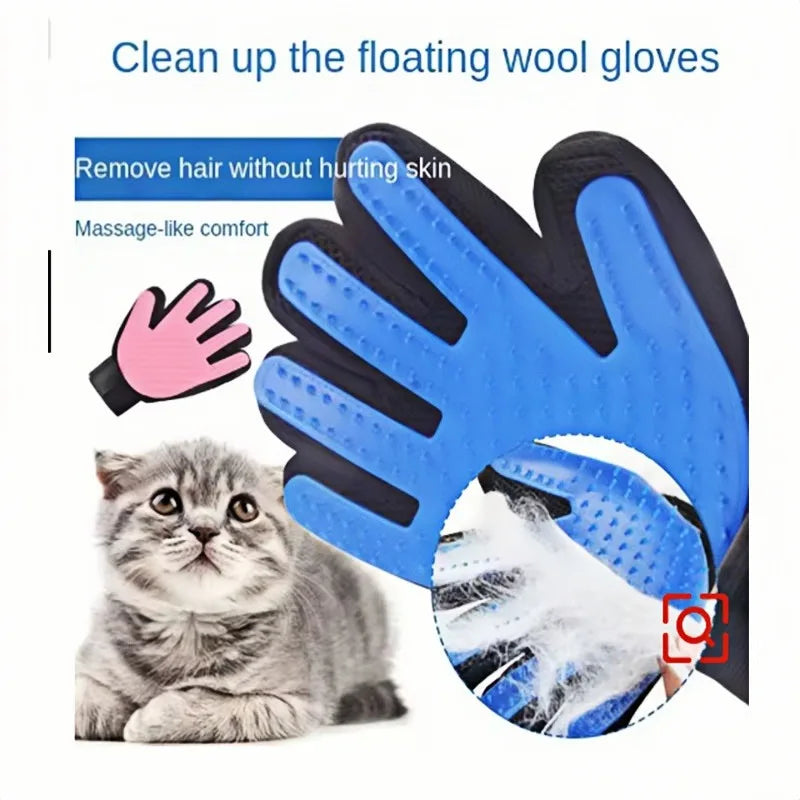 Silicone Pet Grooming Glove – Single Right-Hand Deshedding Brush & Massage Mitt for Dogs & Cats, 16×24 cm (6.3×9.4 in)