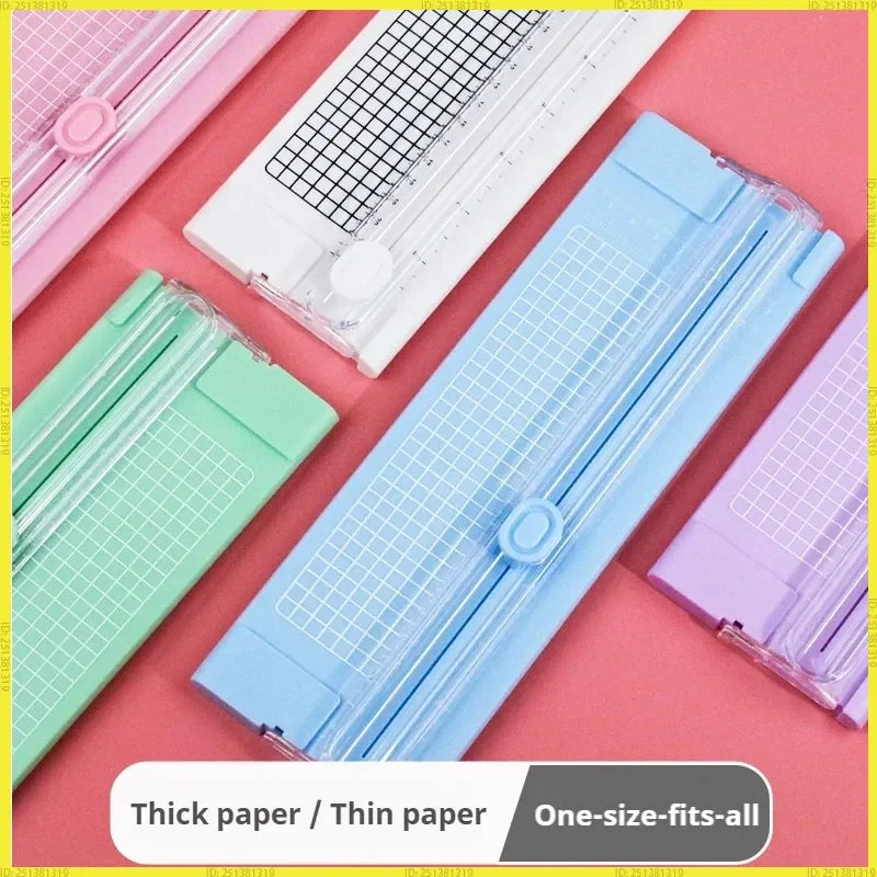 Mini Portable A4 Paper Trimmer – Manual Plastic Photo & Craft Cutter for Office and DIY