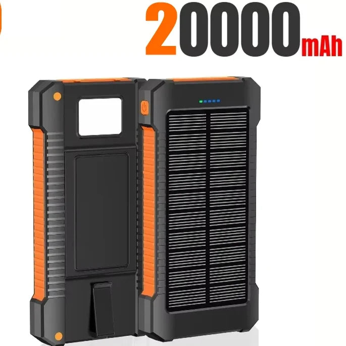 500000mAh Solar Power Bank Fast Charging Portable External Battery for iOS and Android Phones