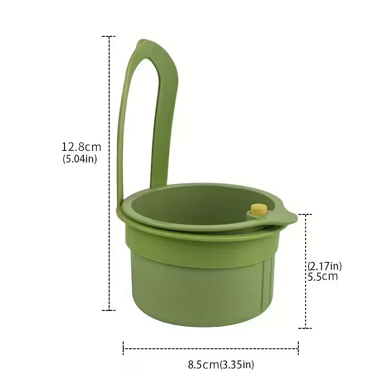 Press-Down Drain Basket Food Strainer & Sink Organizer for Kitchen and Bathroom