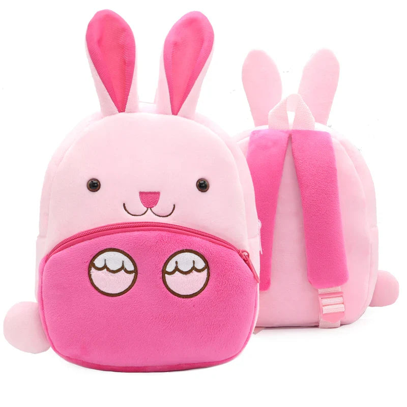 Cute Plush Animal Kids Backpack - Cartoon School Bag for Girls & Boys, Soft Preschool Backpack