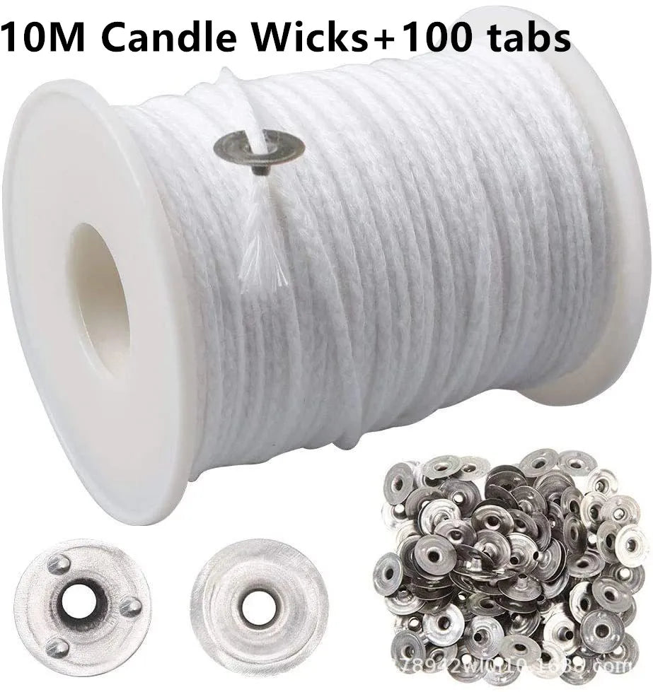 200ft (61m) 24-Ply Braided Cotton Candle Wick Roll – DIY Candle Wicks for Soy, Paraffin & Beeswax