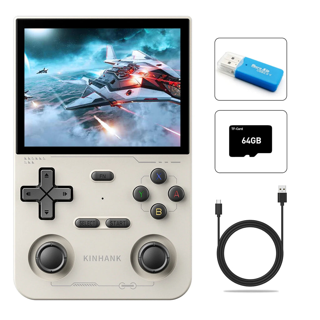 Open Source Retro Handheld Game Console – 16,000+ Classic Games | PS1/PSP/N64/DC Emulators | 3.5-inch (8.9 cm) 500 nit IPS Display | 3500 mAh Battery