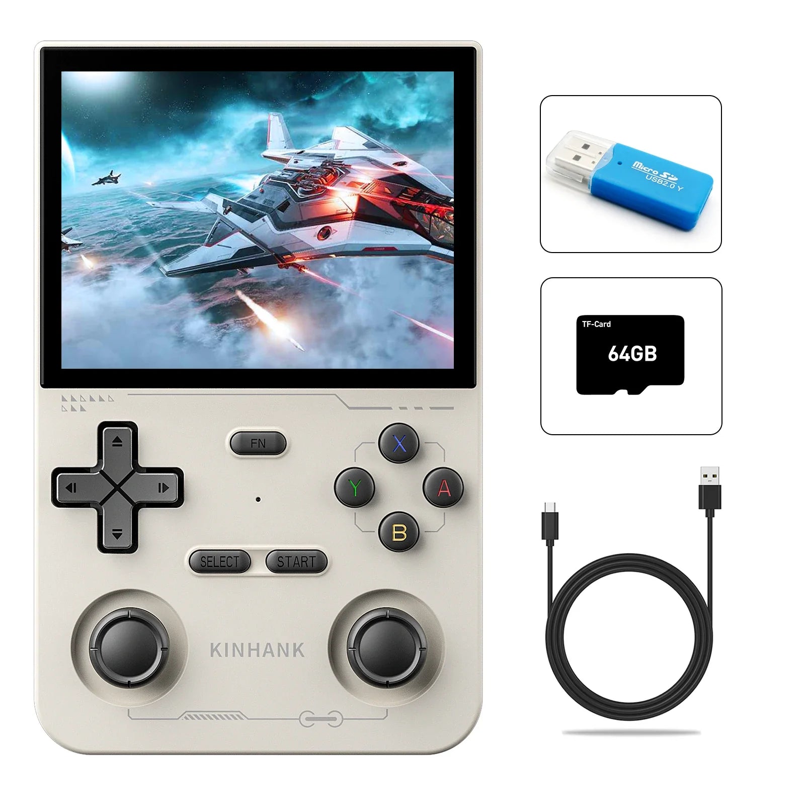 Open-Source Retro Handheld Game Console — 16,000+ Classic Games, PS1/PSP/N64/Dreamcast Emulators, 3.5-inch (88.9 mm) IPS 640×480 500nit