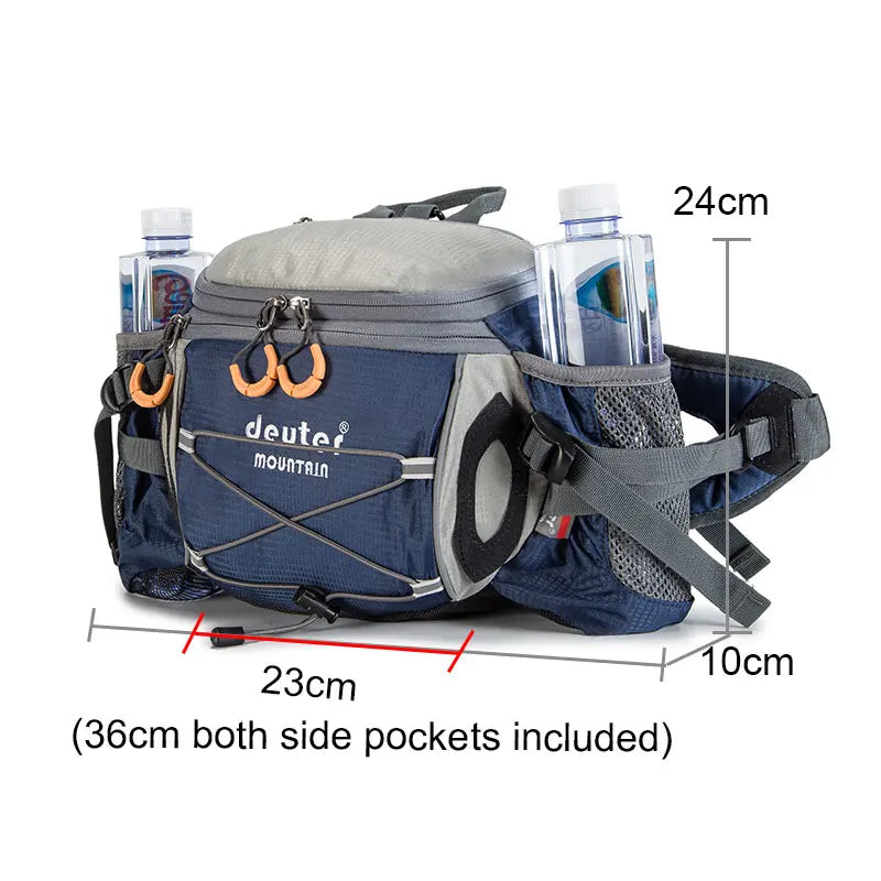 Convertible Waist Bag to Shoulder Backpack 8L - Cycling Hiking Running Camping Water Bottle Fanny Pack for Men