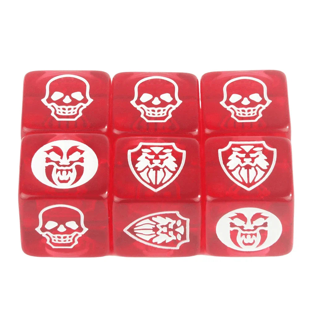 6-Pack 16mm D6 Game Dice - Transparent, Opaque & Marble Colors for Board Games & Tabletop RPGs