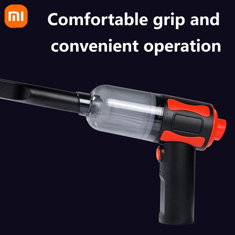Cordless Handheld Car Vacuum Cleaner – High-Power Wet/Dry 5-in-1 Portable Auto Cleaner with Blower & Attachments