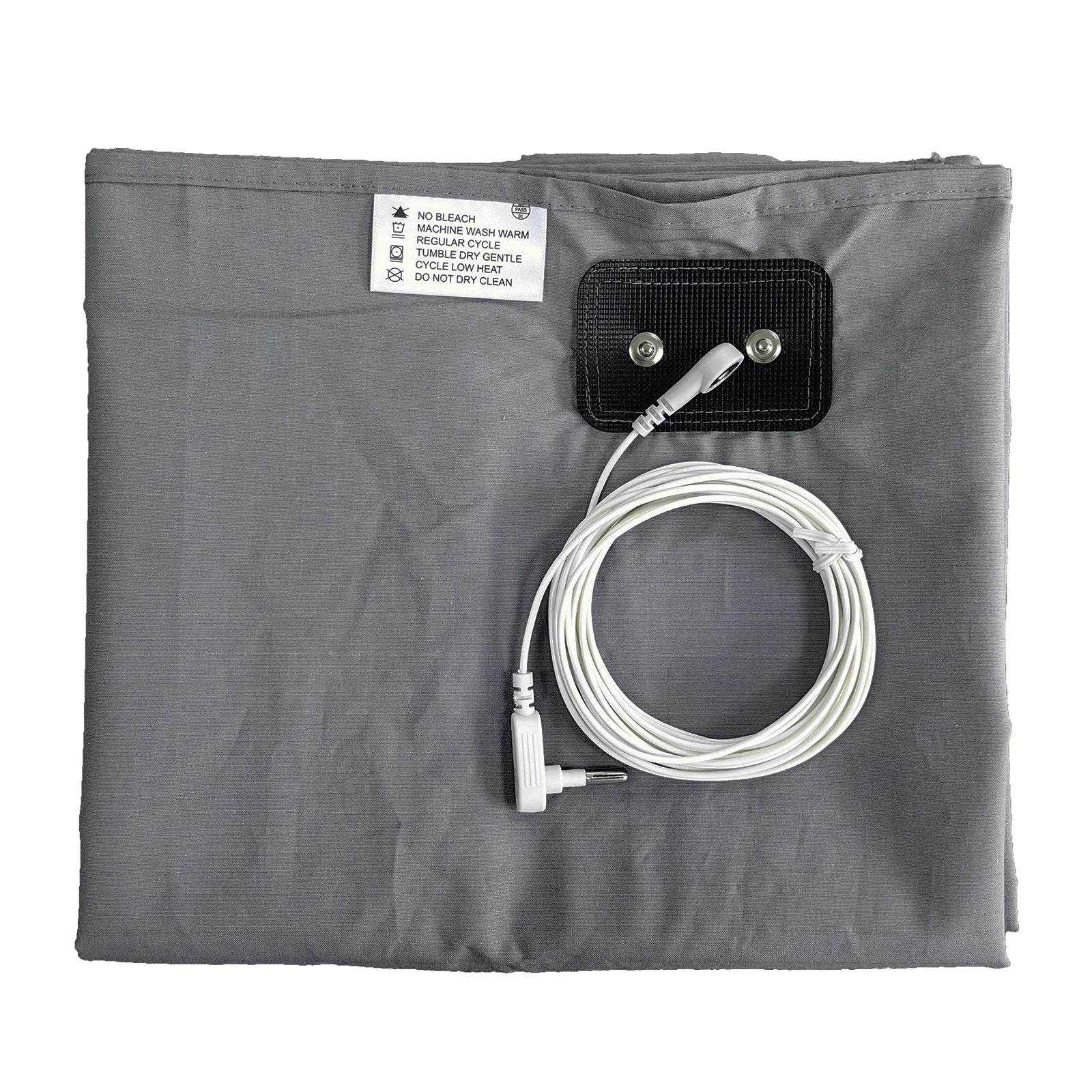 Earthing Grounding Flat Sheet – 10% Silver Fiber Conductive Antistatic Cotton Blend with Grounding Cord