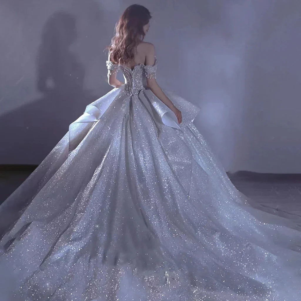 Gorgeous Diamond Wedding Dress EDL101