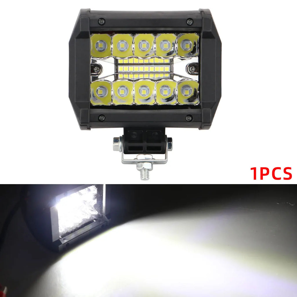 60W 12V LED Work Light 20-SMD Combo Beam Fog Spotlight IP67 for Truck UTV SUV ATV Boat Off-Road