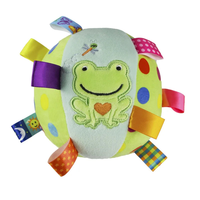Plush Vocal Toy Ball with Bells - Interactive Chew & Tooth-Cleaning Pet Toy for Dogs, Puppies & Cats (6 in / 15 cm)