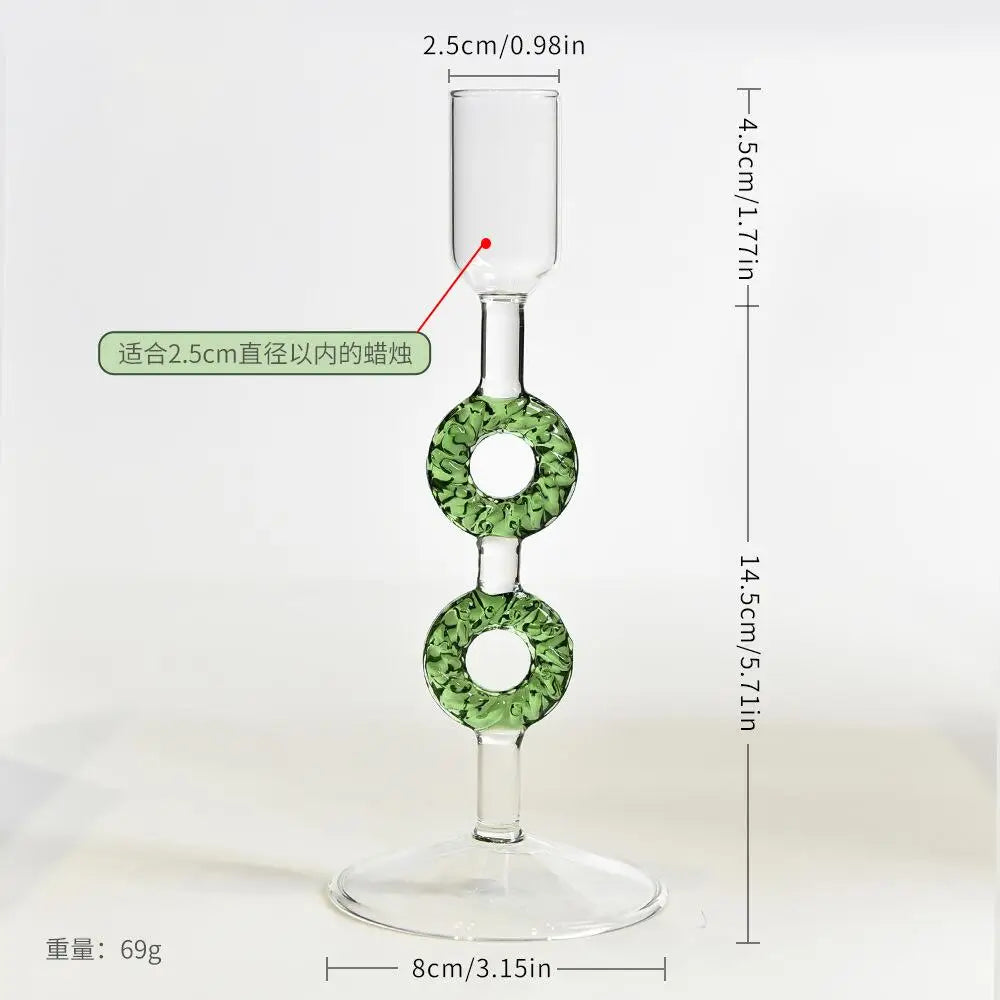 Nordic Christmas Tree Glass Candle Holders - Borosilicate Candelabra Tabletop Decor for Home, Party & Birthday