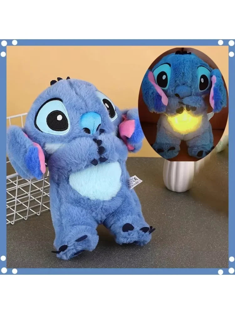 Stitch Plush Doll — Kawaii Stuffed Toy with Music & Night Light, Soft PP Cotton Sleep Toy for Babies & Kids Gift