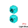 2/8-Pack Aluminum Dice Tire Valve Caps, Universal Wheel Stem Air Valve Covers for Car Truck Motorcycle Bike