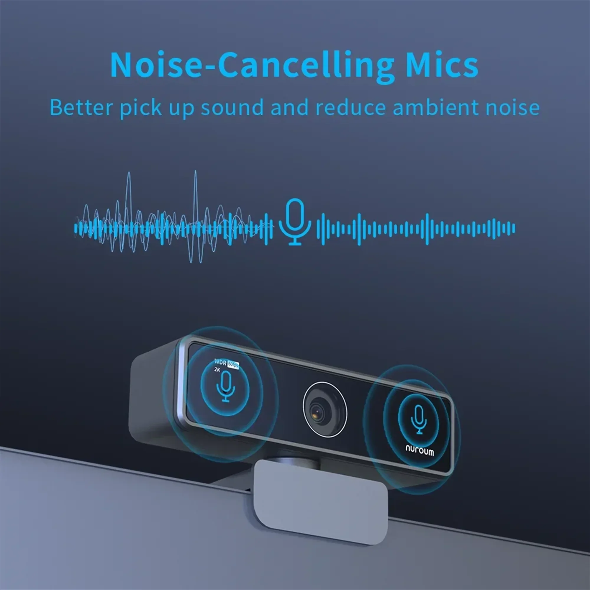 1080P FHD 60FPS Webcam with Microphone & Privacy Cover — 90° Wide-Angle USB Plug-and-Play for PC, Mac & Laptop