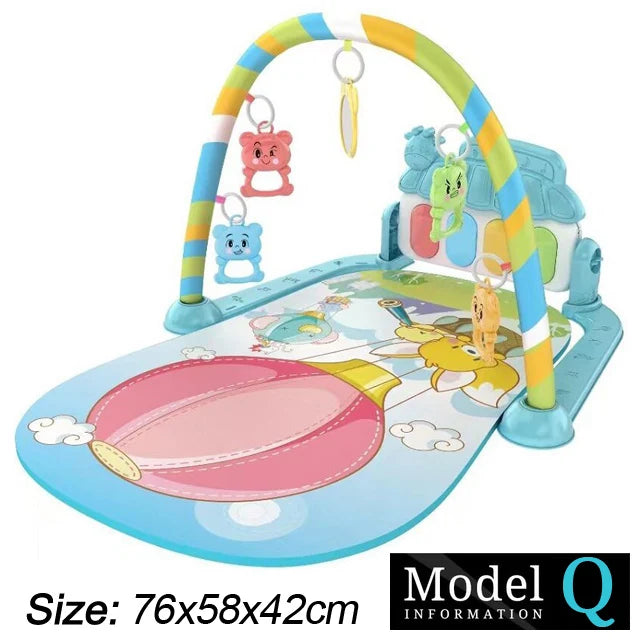 Baby Kick & Play Piano Gym Mat - Musical Tummy Time Activity Playmat for 0-36 Months (30 x 23 x 16.5 in / 76 x 58 x 42 cm)