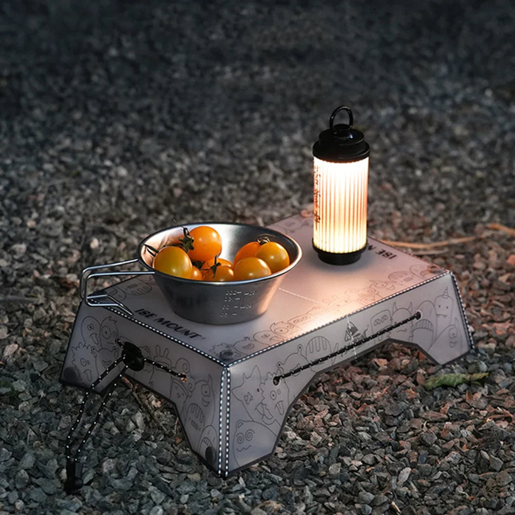 Portable PP Folding Camping Table & Tray - Ultralight Foldable Picnic Tray, Heavy-Duty Outdoor Travel Table