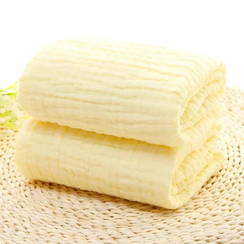 6-Layer Cotton Muslin Baby Swaddle Blanket 105 x 105 cm (41.3 x 41.3 in) - Gauze Bath Towel & Newborn Receiving Blanket