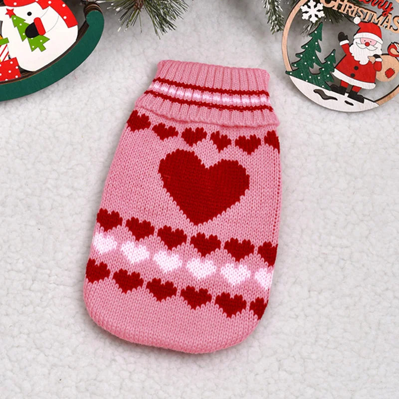 Cute Cartoon Cat Sweater Pullover – Warm Winter Knit Pet Coat for Cats & Small Breeds