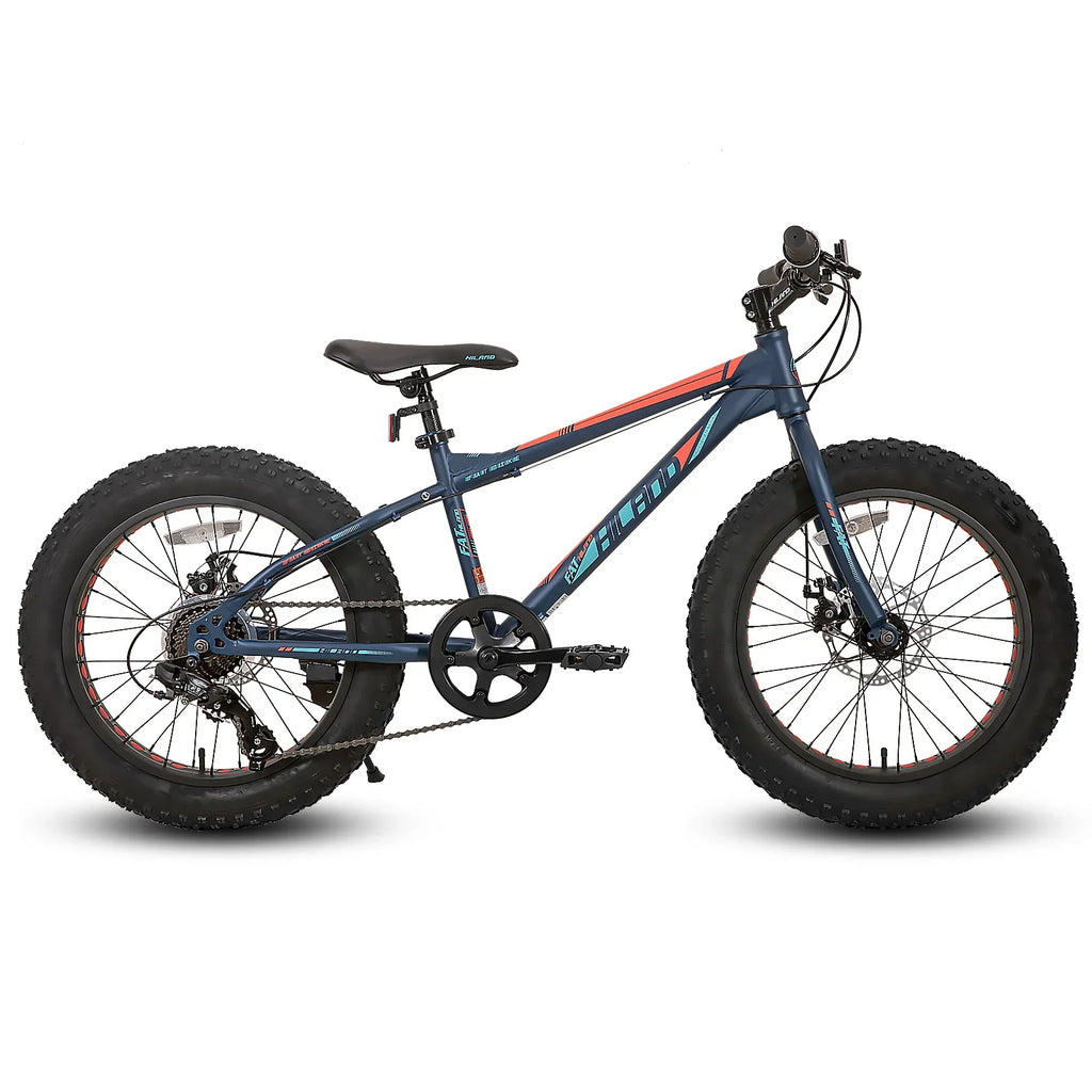 20-Inch (500mm) Kids Fat Tire Mountain Bike – 7-Speed, Dual Disc Brakes, Ages 5+