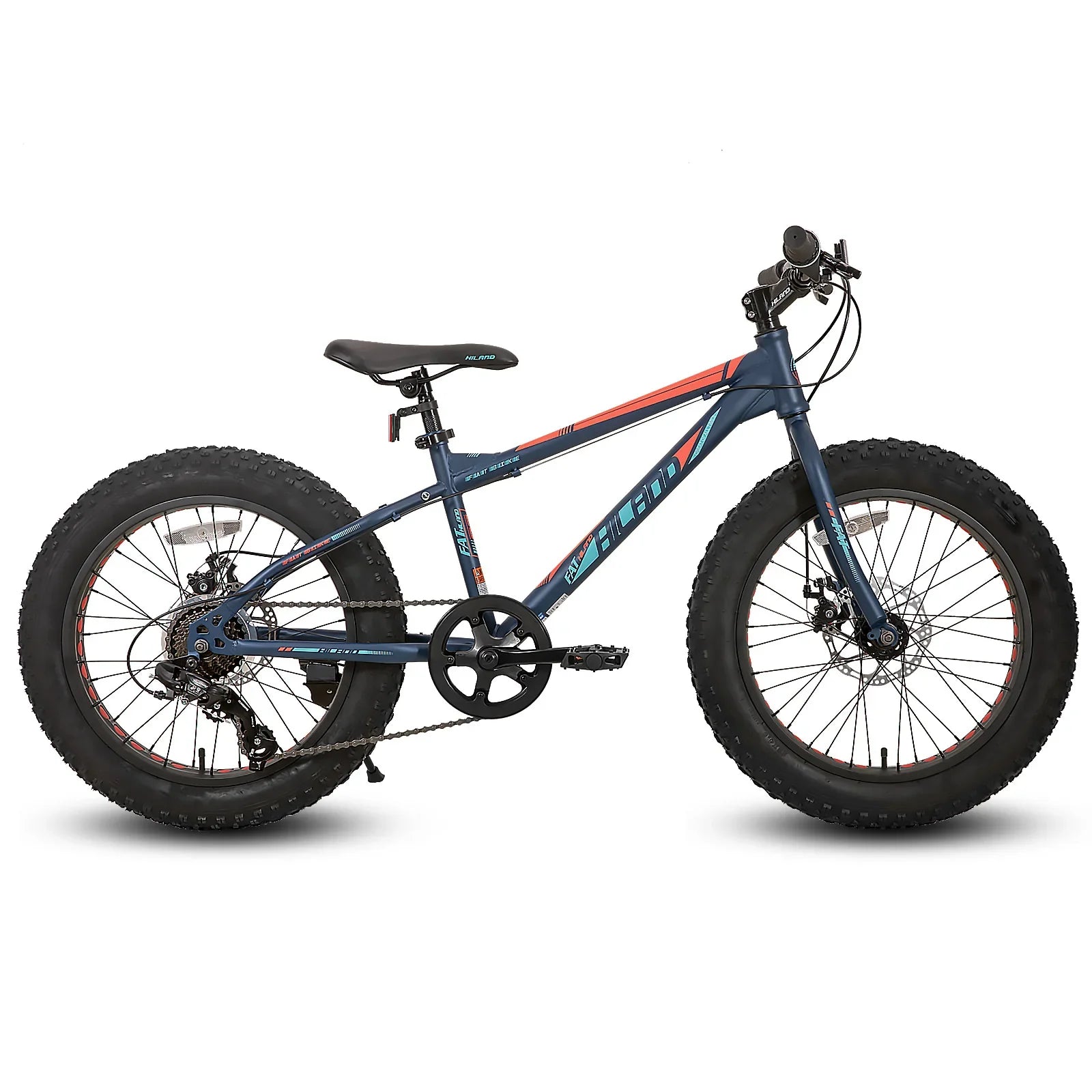 20-Inch (500mm) Kids Fat Tire Mountain Bike – 7-Speed, Dual Disc Brakes, Ages 5+