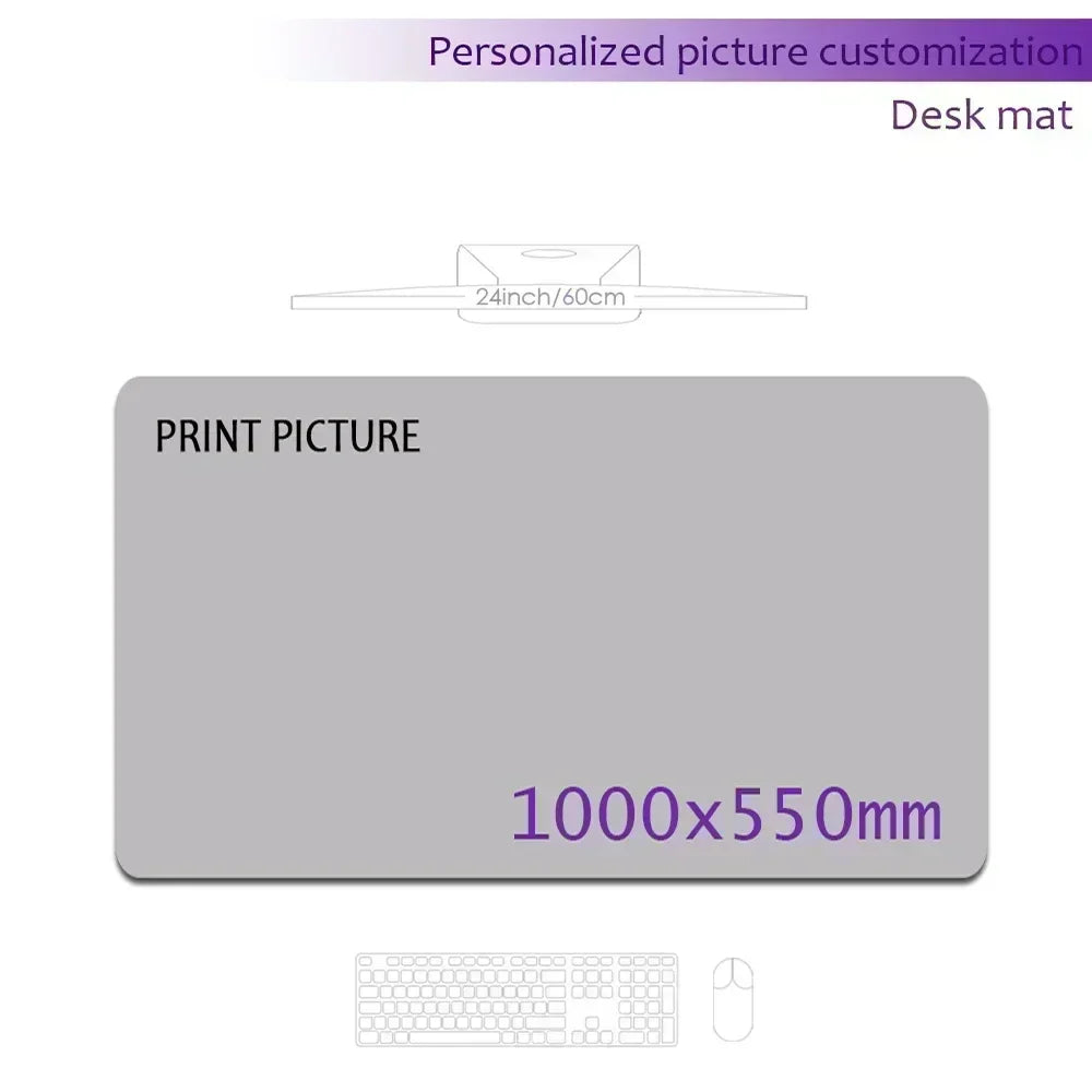 Custom Gaming Desk Mat – Personalized HD Mouse Pad Playmat, Multiple Sizes up to 1000x500mm (39.4x19.7 in) Non-Slip Rubber