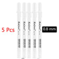 Opaque White Oily Paint Marker Pen Waterproof Gel Ink 0.8/1.0/2.0/2.8mm Nibs for DIY Graffiti, Sketching and Stationery