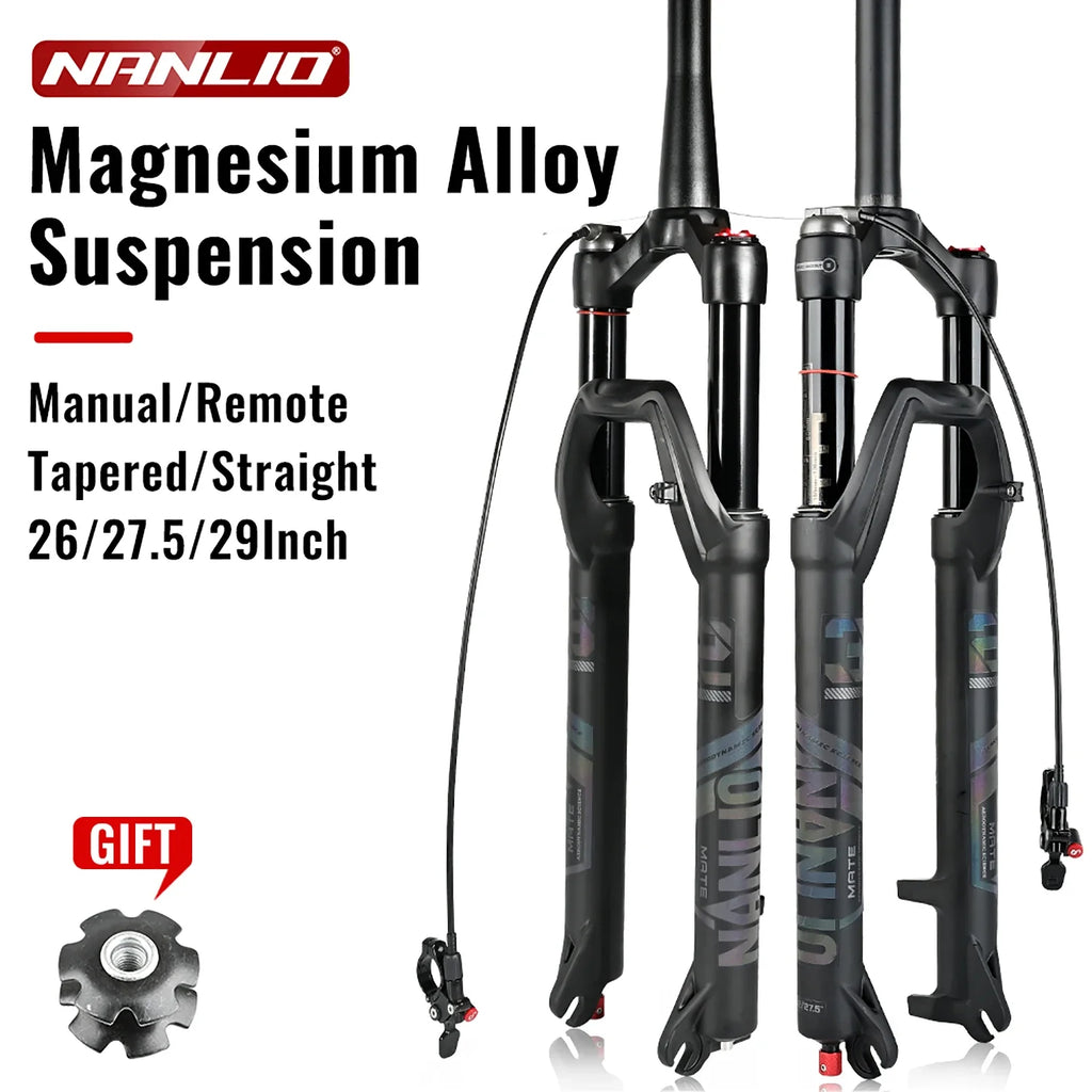 Air Suspension MTB Fork Rebound and Lockout Adjustment 26 / 27.5 / 29-Inch Straight or Tapered, 120mm (4.7in) & 140mm (5.5in) Travel