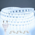 220V LED Strip 1-30m with EU Plug - Flexible Waterproof LED Tape IP65 for Home, Kitchen, Outdoor & Garden Lighting