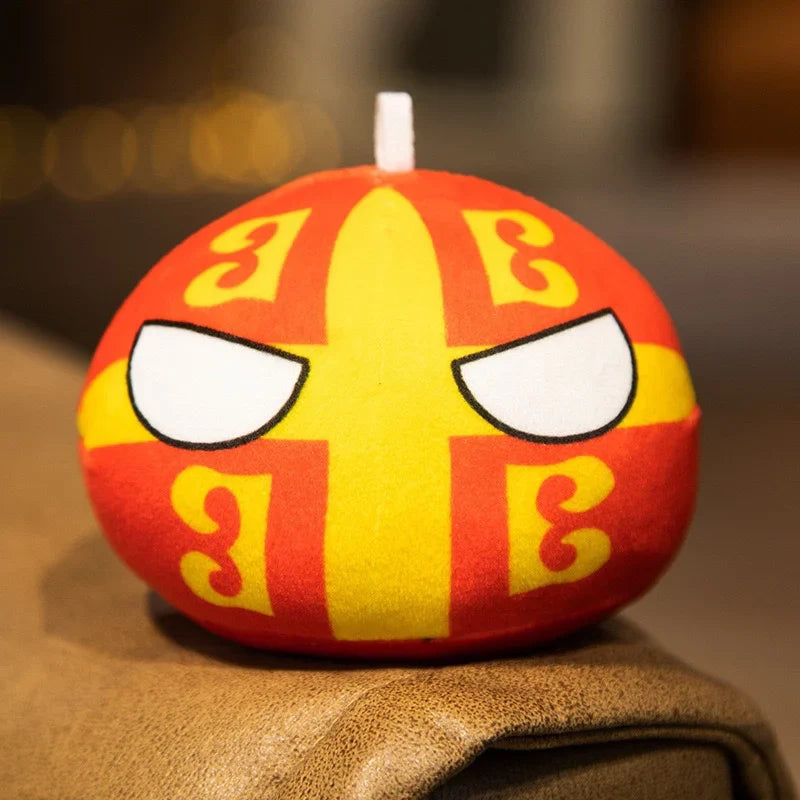 Polandball Countryball Plush Keychain 10 cm (3.9 in) 70 Designs Country Ball Pendant Stuffed Toy for Kids
