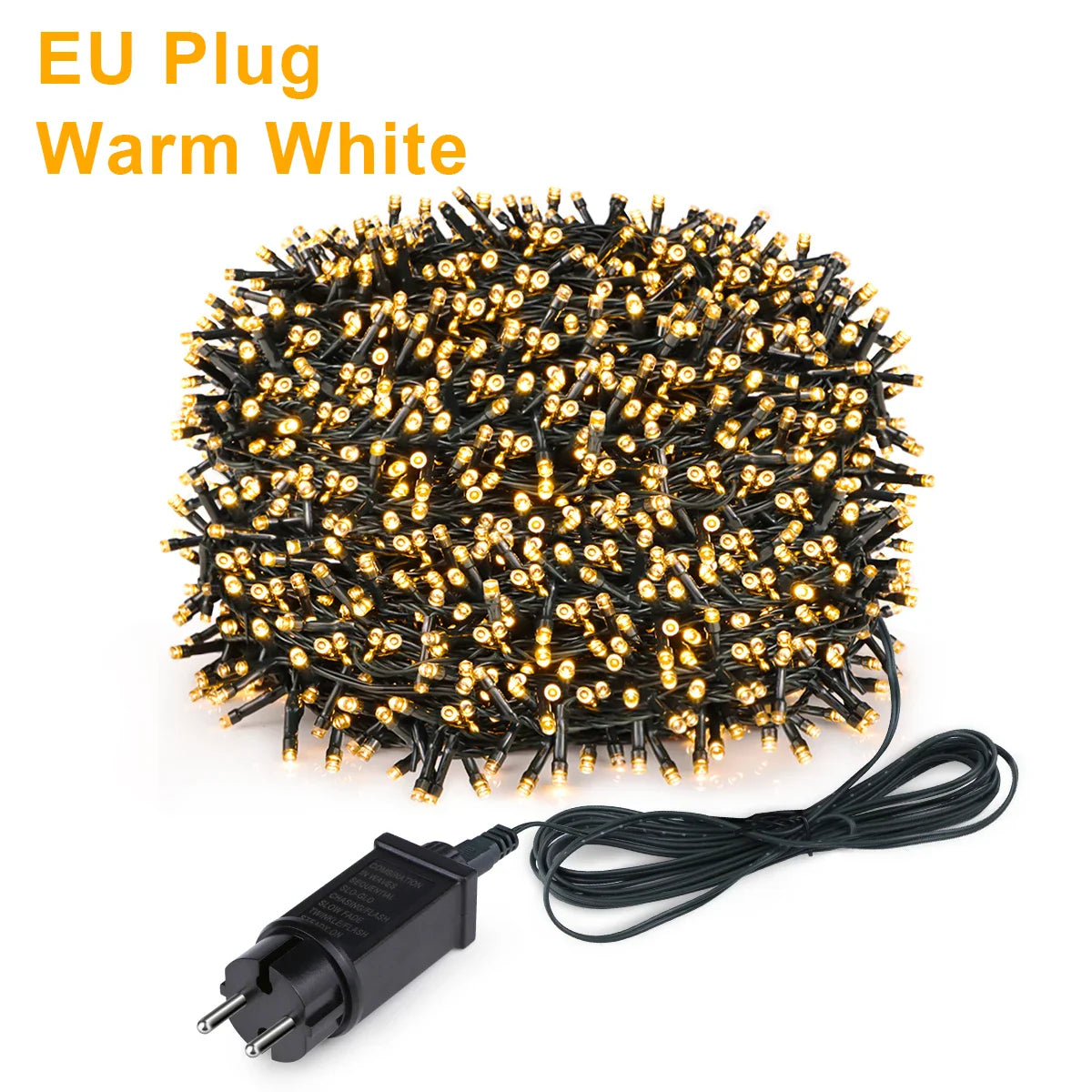 24V Outdoor LED Fairy String Lights – 10m/20m/30m/50m/100m (33ft/66ft/98ft/164ft/328ft) Warm White/White/Multicolor, IP65 Waterproof, 8 Modes