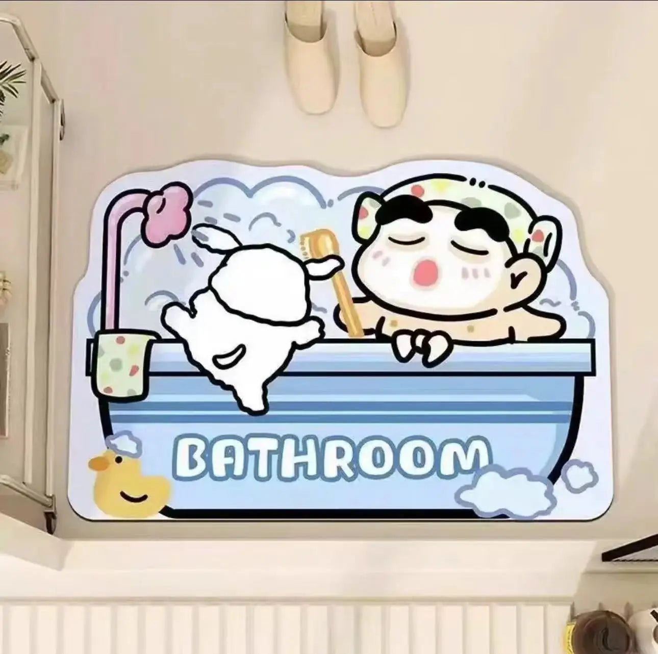 Cartoon Anime Quick-Dry Bath Mat – Soft Absorbent Shower Rug for Bathroom & Home Gifts
