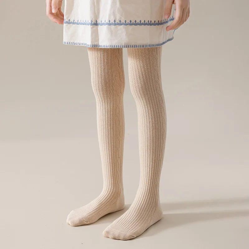 Girls Cotton Tights 0-12 Years — Breathable Pantyhose & Stockings for Toddlers, Spring Autumn Winter