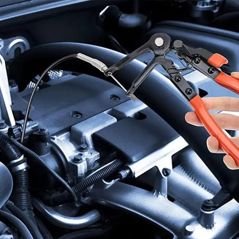 Long Reach Hose Clamp Pliers - Wire Spring Remover for Car Fuel, Oil and Coolant Hoses