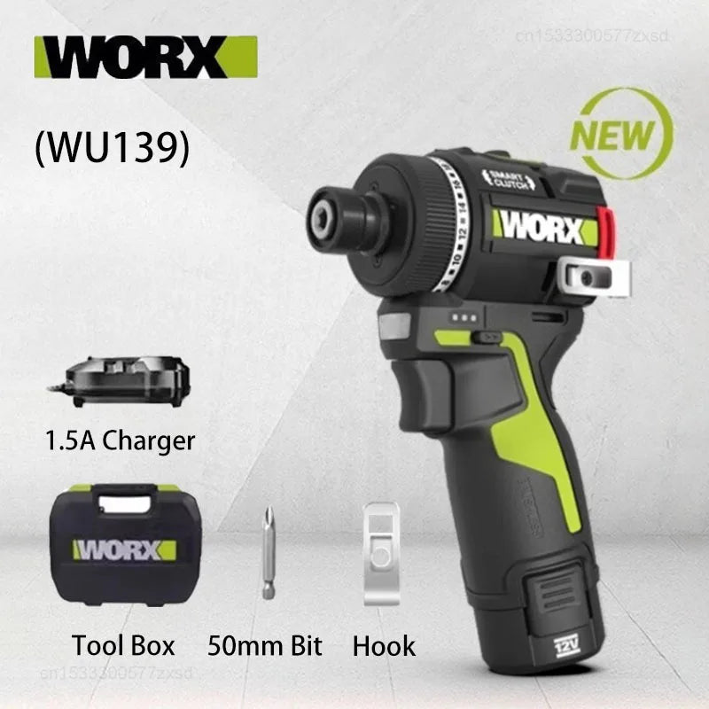 Cordless Brushless Impact Driver Drill, Rechargeable High-Torque Screwdriver with Metal Chuck, DIY Power Tool